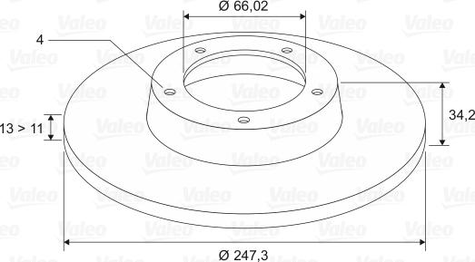 Valeo 297598 - Тормозной диск autospares.lv