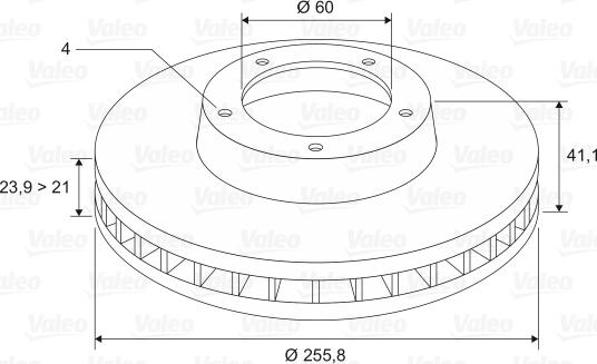 Valeo 297592 - Тормозной диск autospares.lv