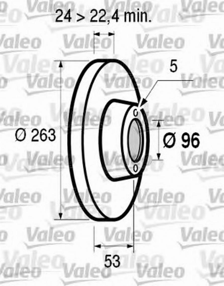 Valeo 186540 - Тормозной диск autospares.lv