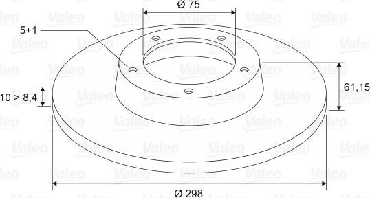 Valeo 186568 - Тормозной диск autospares.lv