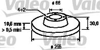 Valeo 186567 - Тормозной диск autospares.lv