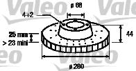 Valeo 186500 - Тормозной диск autospares.lv