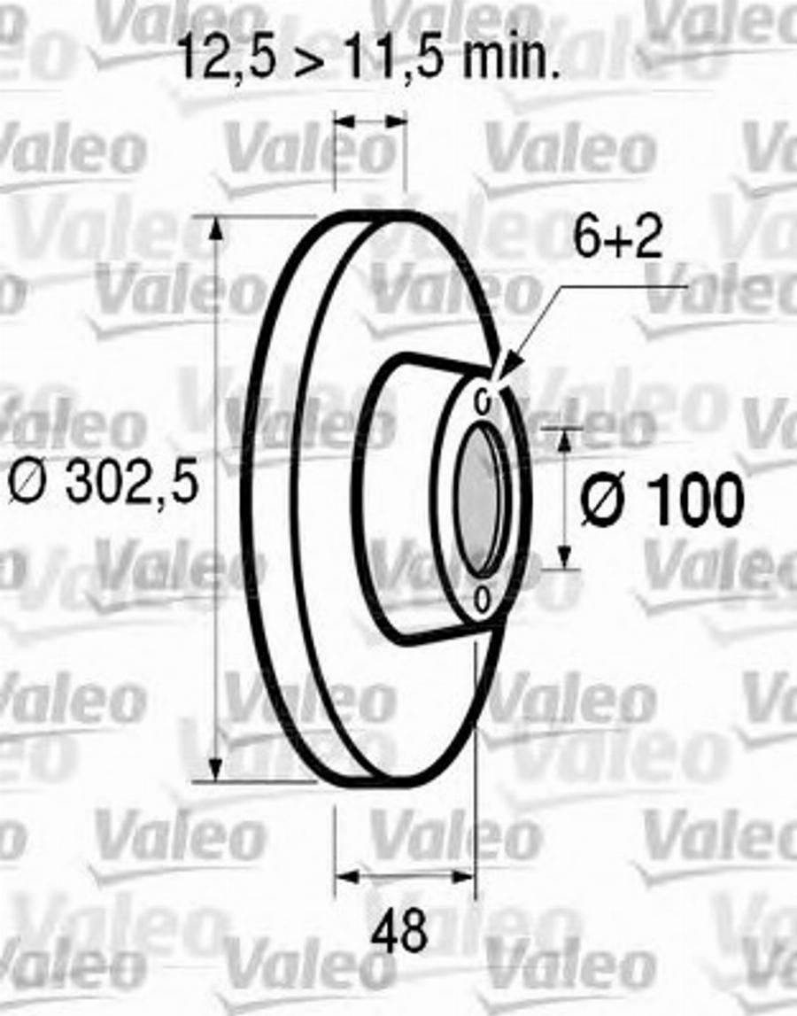 Valeo 186507 - Тормозной диск autospares.lv