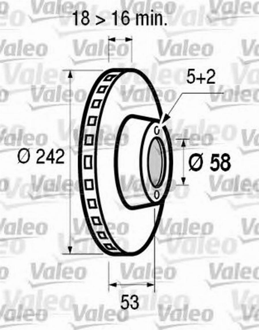 Valeo 186531 - Тормозной диск autospares.lv