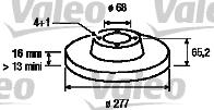 Valeo 186520 - Тормозной диск autospares.lv