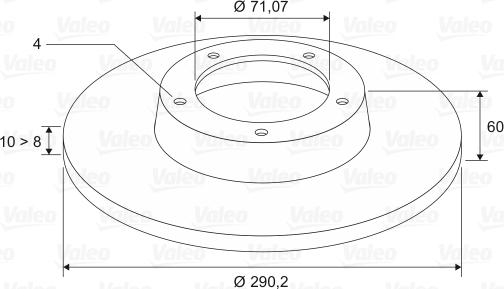 Valeo 186579 - Тормозной диск autospares.lv