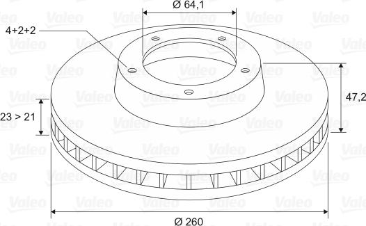 Valeo 186699 - Тормозной диск autospares.lv