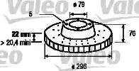 Valeo 186697 - Тормозной диск autospares.lv