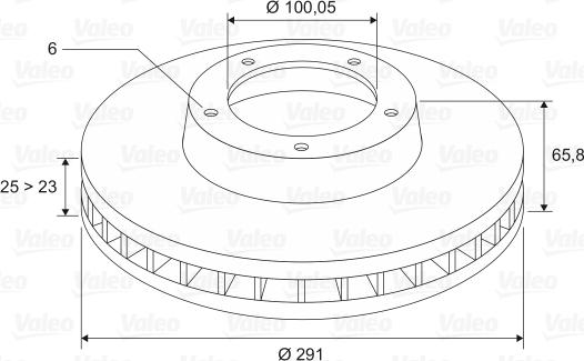 Valeo 186640 - Тормозной диск autospares.lv