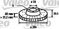 Valeo 186643 - Тормозной диск autospares.lv