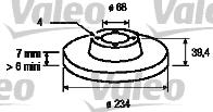 Valeo 186654 - Тормозной диск autospares.lv