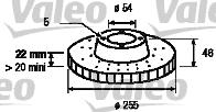 Valeo 186652 - Тормозной диск autospares.lv