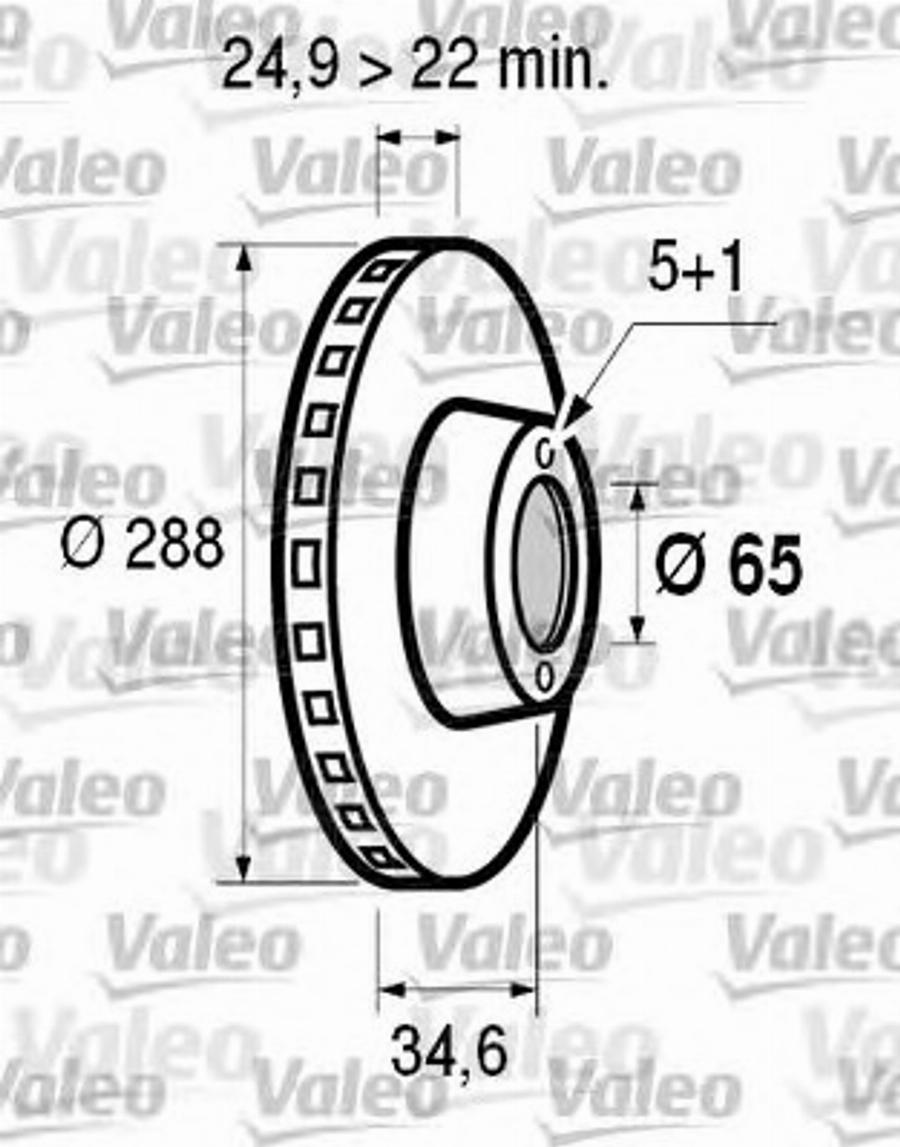 Valeo 186602 - Тормозной диск autospares.lv