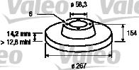 Valeo 186614 - Тормозной диск autospares.lv