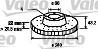 Valeo 186613 - Тормозной диск autospares.lv