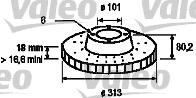 Valeo 186685 - Тормозной диск autospares.lv