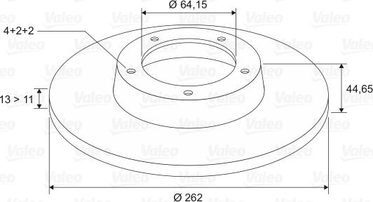 Valeo 186620 - Тормозной диск autospares.lv