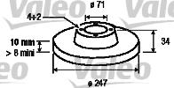 Valeo 186199 - Тормозной диск autospares.lv
