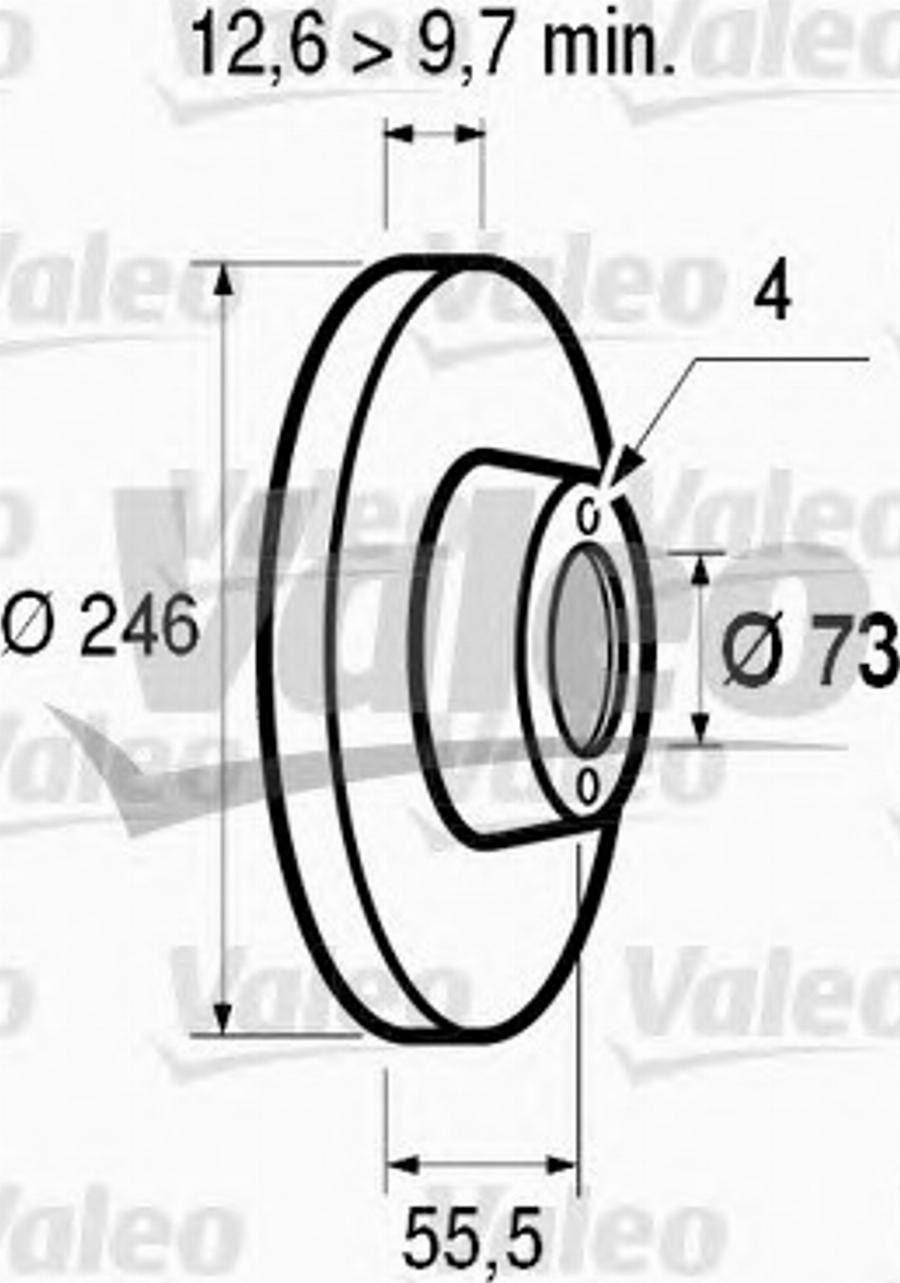 Valeo 186193 - Тормозной диск autospares.lv