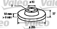 Valeo 186197 - Тормозной диск autospares.lv