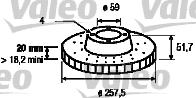Valeo 186149 - Тормозной диск autospares.lv