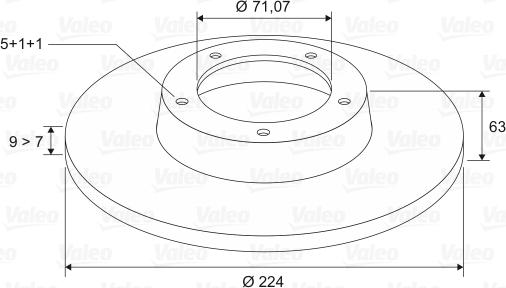 Valeo 186144 - Тормозной диск autospares.lv