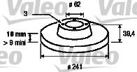 Valeo 186142 - Тормозной диск autospares.lv