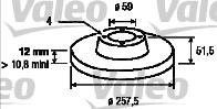 Valeo 186150 - Тормозной диск autospares.lv