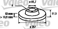 Valeo 186152 - Тормозной диск autospares.lv