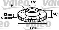 Valeo 186103 - Тормозной диск autospares.lv