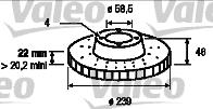 Valeo 186102 - Тормозной диск autospares.lv