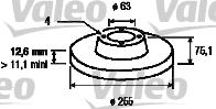 Valeo 186115 - Тормозной диск autospares.lv
