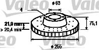 Valeo 186116 - Тормозной диск autospares.lv