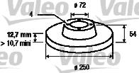 Valeo 186110 - Тормозной диск autospares.lv