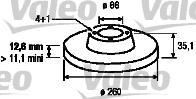 Valeo 186118 - Тормозной диск autospares.lv