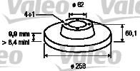 Valeo 186117 - Тормозной диск autospares.lv