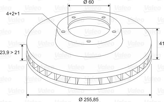 Valeo 186189 - Тормозной диск autospares.lv