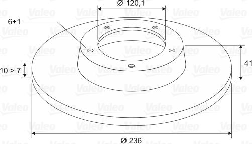 Valeo 186186 - Тормозной диск autospares.lv