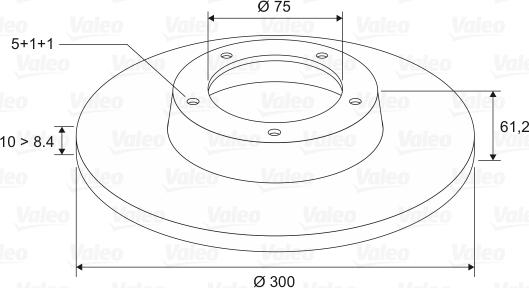 Valeo 186125 - Тормозной диск autospares.lv