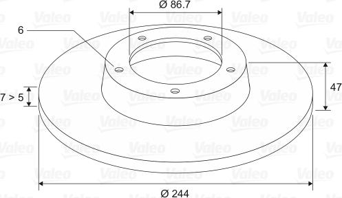 Valeo 186128 - Тормозной диск autospares.lv