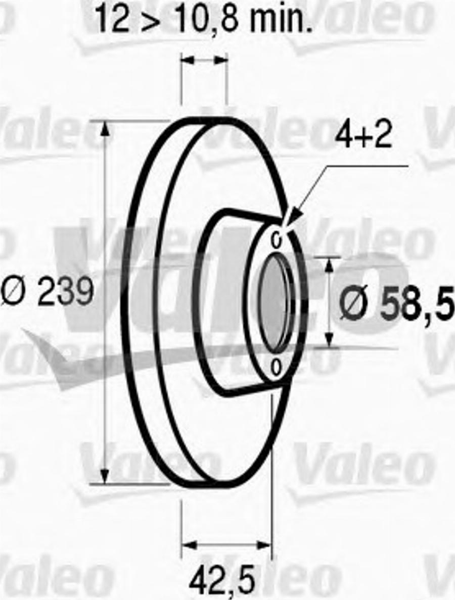 Valeo 186 173 - Тормозной диск autospares.lv