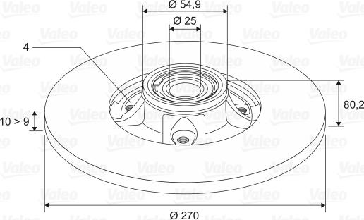 Valeo 186898 - Тормозной диск autospares.lv