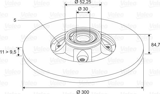 Valeo 186893 - Тормозной диск autospares.lv