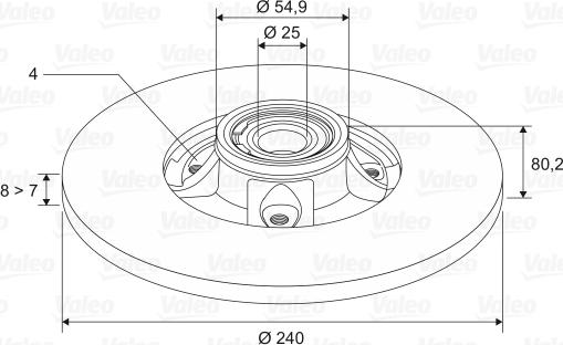 Valeo 186897 - Тормозной диск autospares.lv