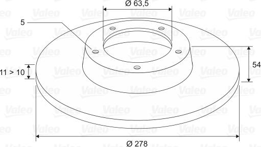 Valeo 186844 - Тормозной диск autospares.lv