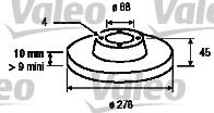 Valeo 186845 - Тормозной диск autospares.lv