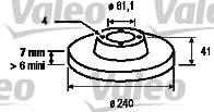 Valeo 186846 - Тормозной диск autospares.lv