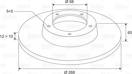 Valeo 186841 - Тормозной диск autospares.lv