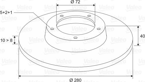 Valeo 186851 - Тормозной диск autospares.lv