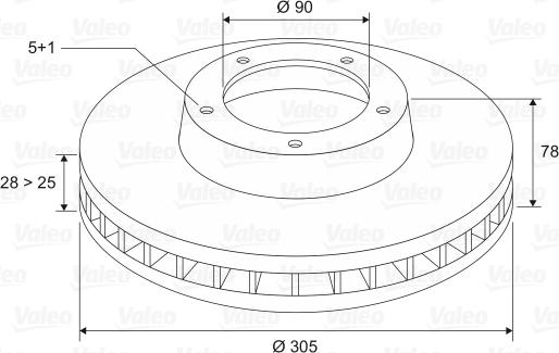 Valeo 186868 - Тормозной диск autospares.lv